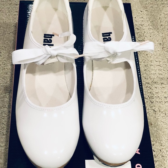 New in Box Balera Student White Patent Tap Shoes Toddler 5M - Picture 1 of 3